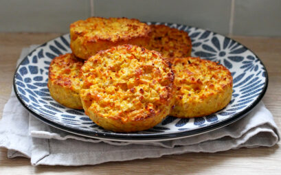 Galettes pois chiches, carottes et flocons d'avoine